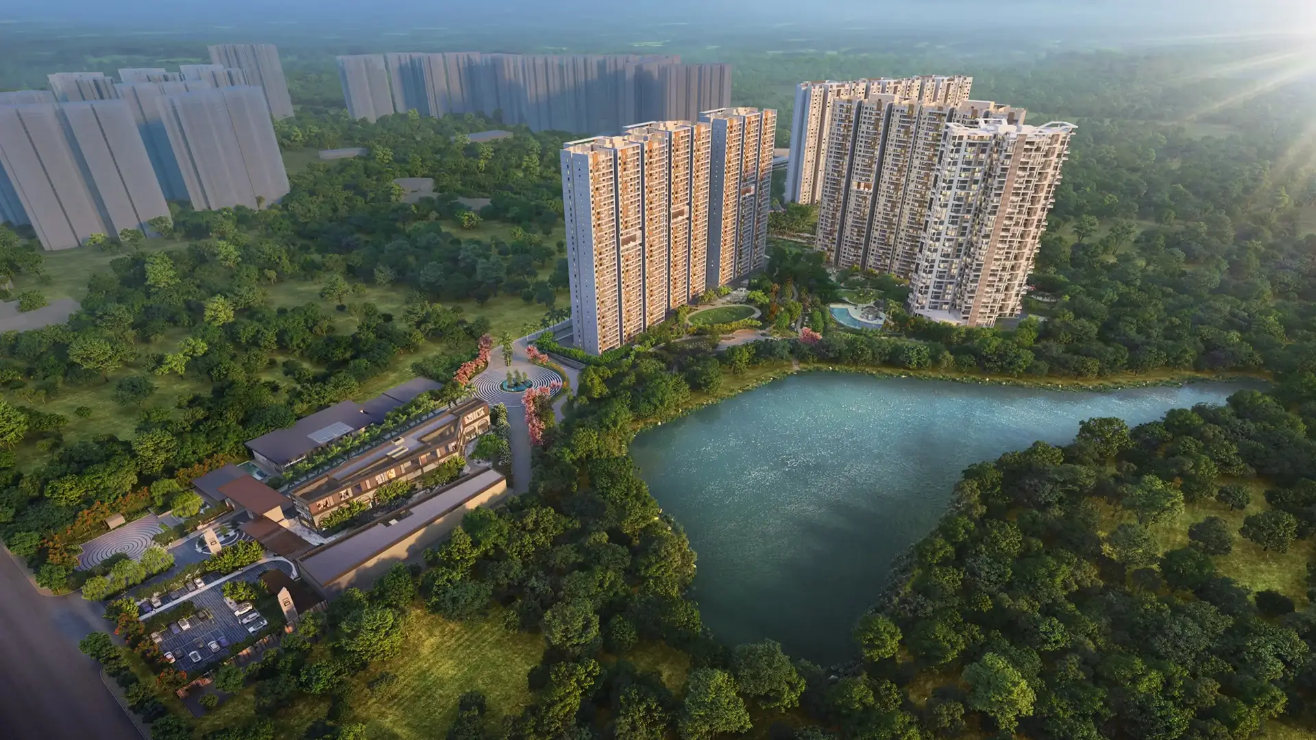 Assetz Niwa and Neo clubhouse and arrival court